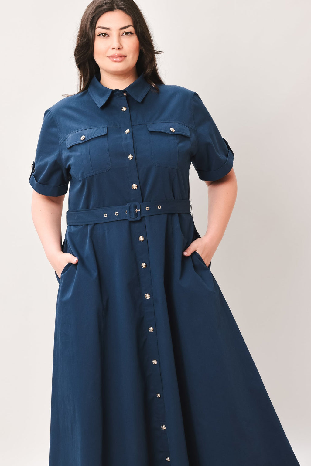 CLASSIC AUTHORITY WOVEN MIDI DRESS Flying Tomato