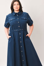 CLASSIC AUTHORITY WOVEN MIDI DRESS Flying Tomato
