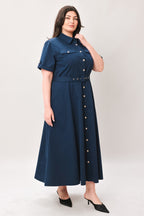 CLASSIC AUTHORITY WOVEN MIDI DRESS Flying Tomato