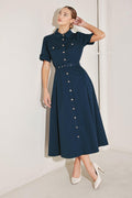 CLASSIC AUTHORITY WOVEN MIDI DRESS Flying Tomato