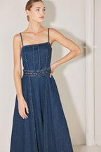 UNDERSTATED ICON DENIM MIDI DRESS Flying Tomato