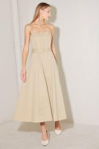 UNDERSTATED ICON WOVEN MIDI DRESS Flying Tomato