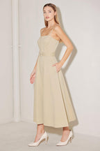 UNDERSTATED ICON WOVEN MIDI DRESS Flying Tomato