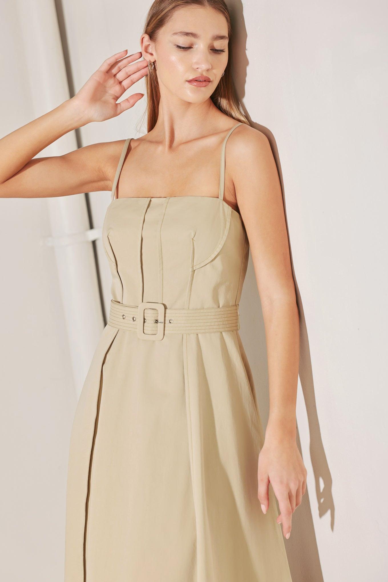 UNDERSTATED ICON WOVEN MIDI DRESS Flying Tomato