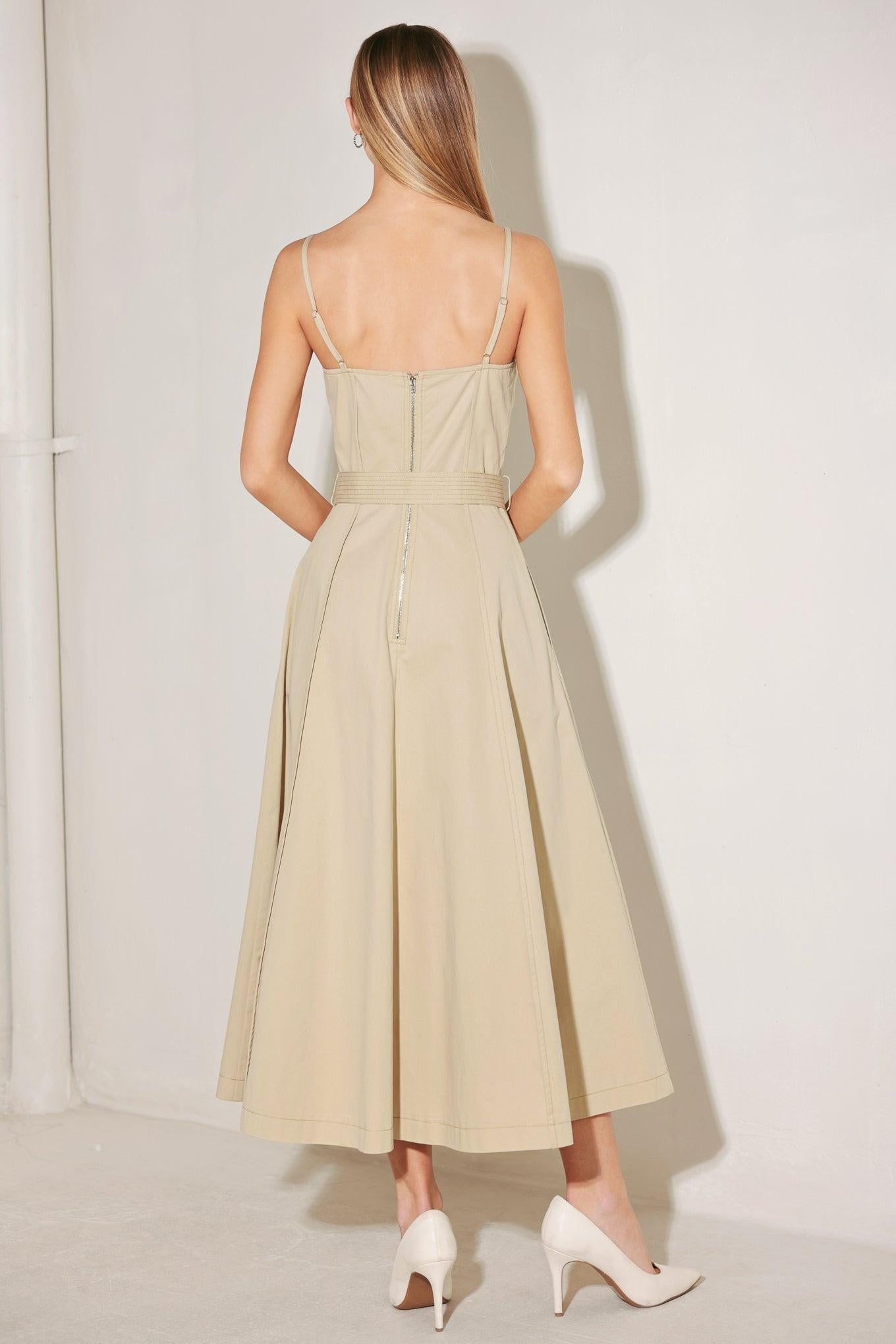 UNDERSTATED ICON WOVEN MIDI DRESS Flying Tomato