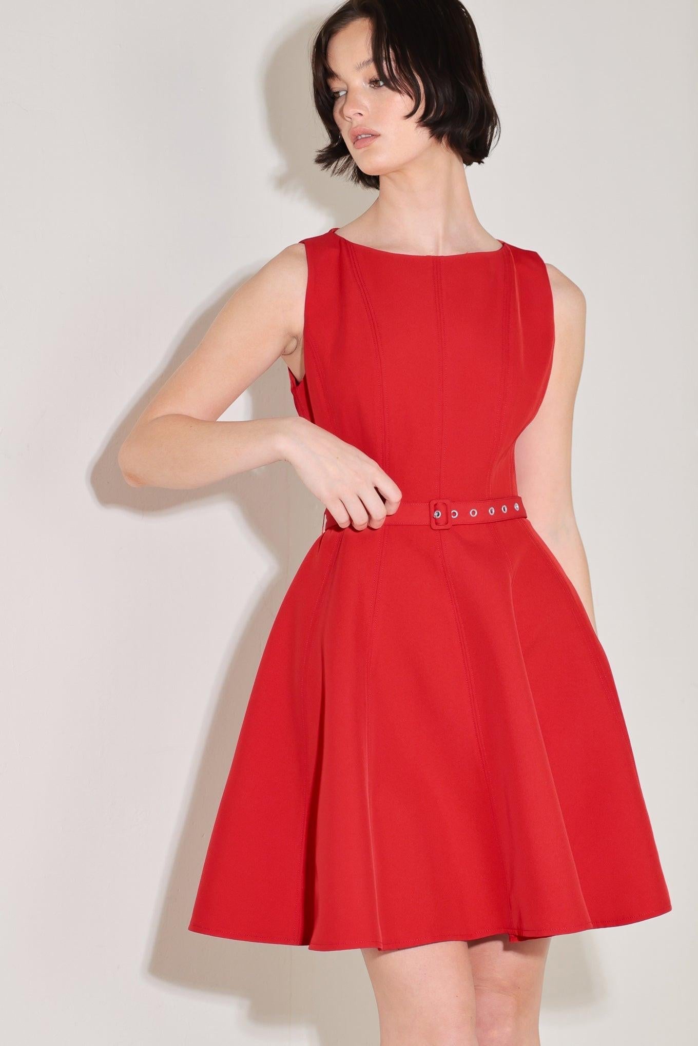 ALL EYES ON YOU WOVEN MINI DRESS Flying Tomato