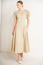 UNDERSTATED ICON WOVEN MIDI DRESS Flying Tomato