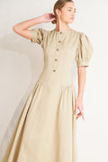 UNDERSTATED ICON WOVEN MIDI DRESS Flying Tomato