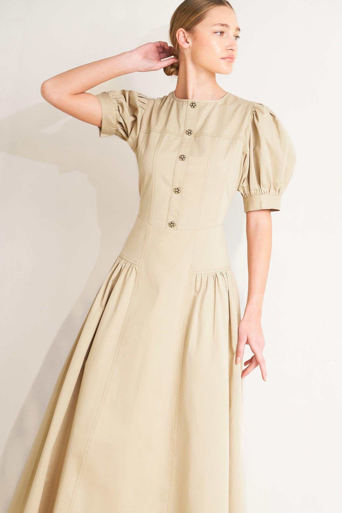 UNDERSTATED ICON WOVEN MIDI DRESS Flying Tomato