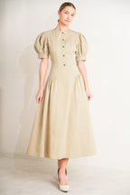 UNDERSTATED ICON WOVEN MIDI DRESS Flying Tomato