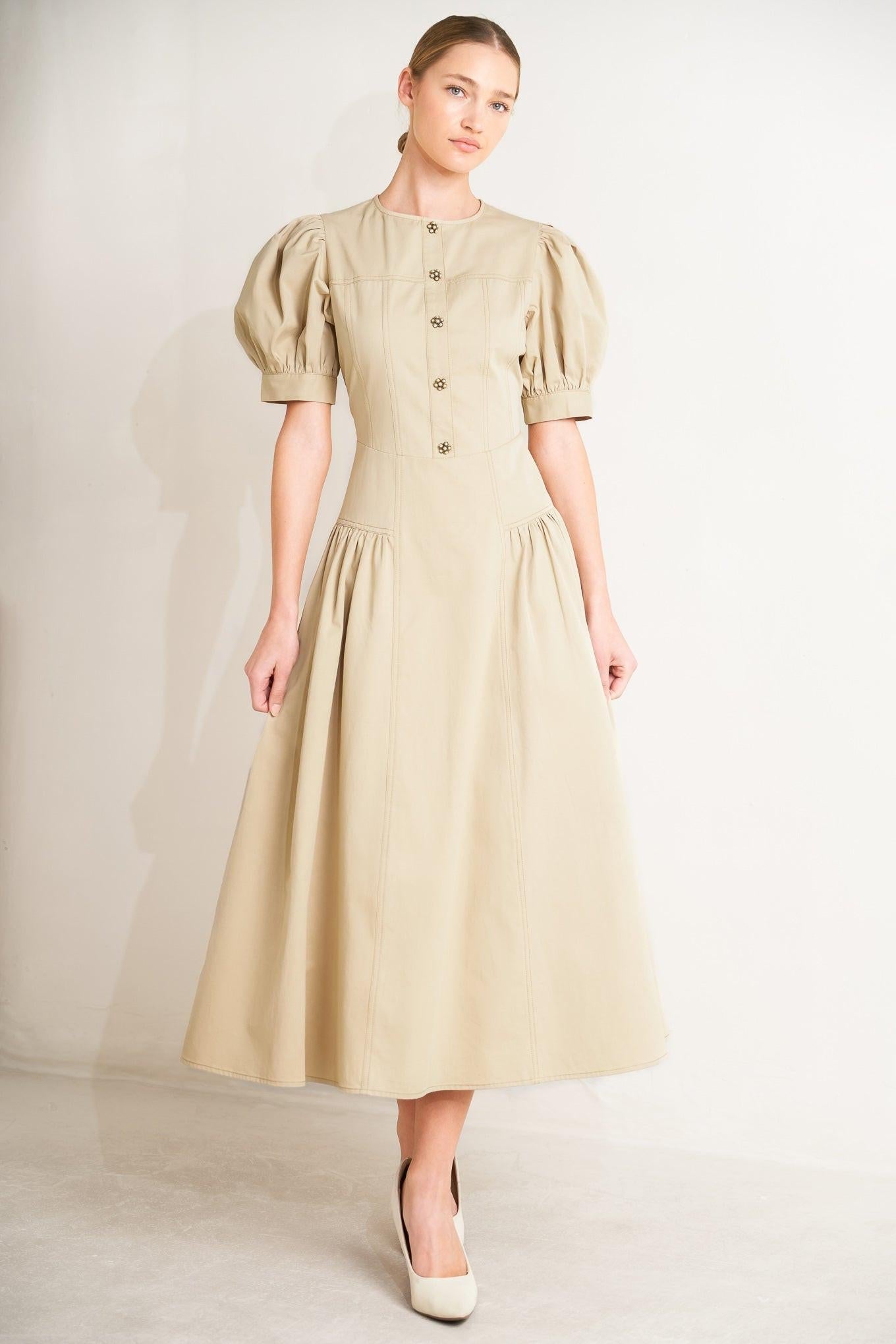 UNDERSTATED ICON WOVEN MIDI DRESS Flying Tomato