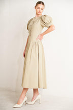 UNDERSTATED ICON WOVEN MIDI DRESS Flying Tomato