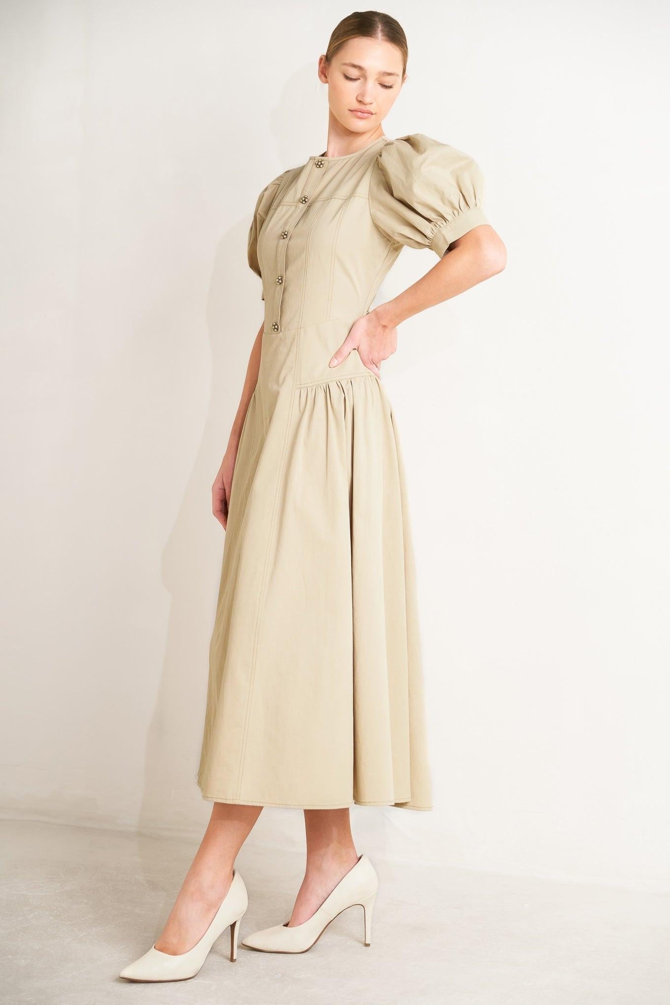 UNDERSTATED ICON WOVEN MIDI DRESS Flying Tomato