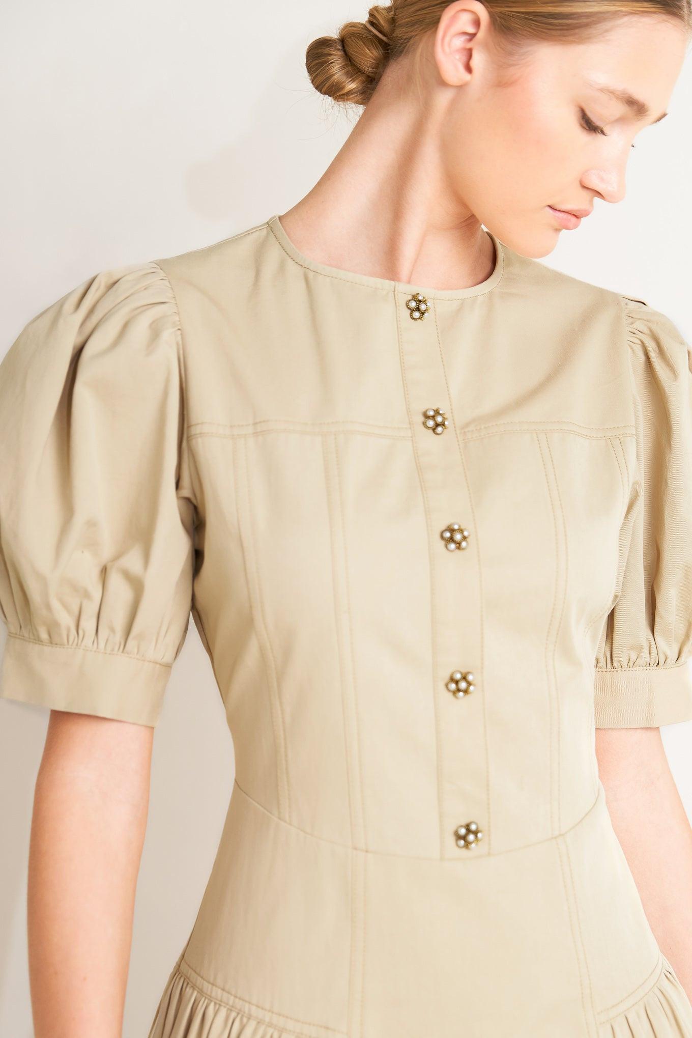 UNDERSTATED ICON WOVEN MIDI DRESS Flying Tomato