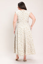[PREORDER] STATEMENT IN IVORY WOVEN MIDI DRESS Flying Tomato