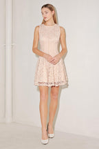 LOVE STORY WOVEN LACE MINI DRESS Flying Tomato