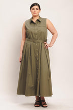 SIMPLY UNSTOPPABLE WOVEN MIDI DRESS Flying Tomato