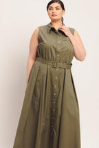 SIMPLY UNSTOPPABLE WOVEN MIDI DRESS Flying Tomato
