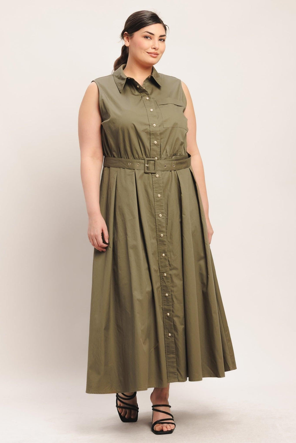 SIMPLY UNSTOPPABLE WOVEN MIDI DRESS Flying Tomato