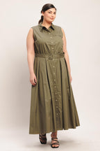 SIMPLY UNSTOPPABLE WOVEN MIDI DRESS Flying Tomato