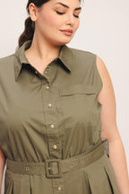 SIMPLY UNSTOPPABLE WOVEN MIDI DRESS Flying Tomato
