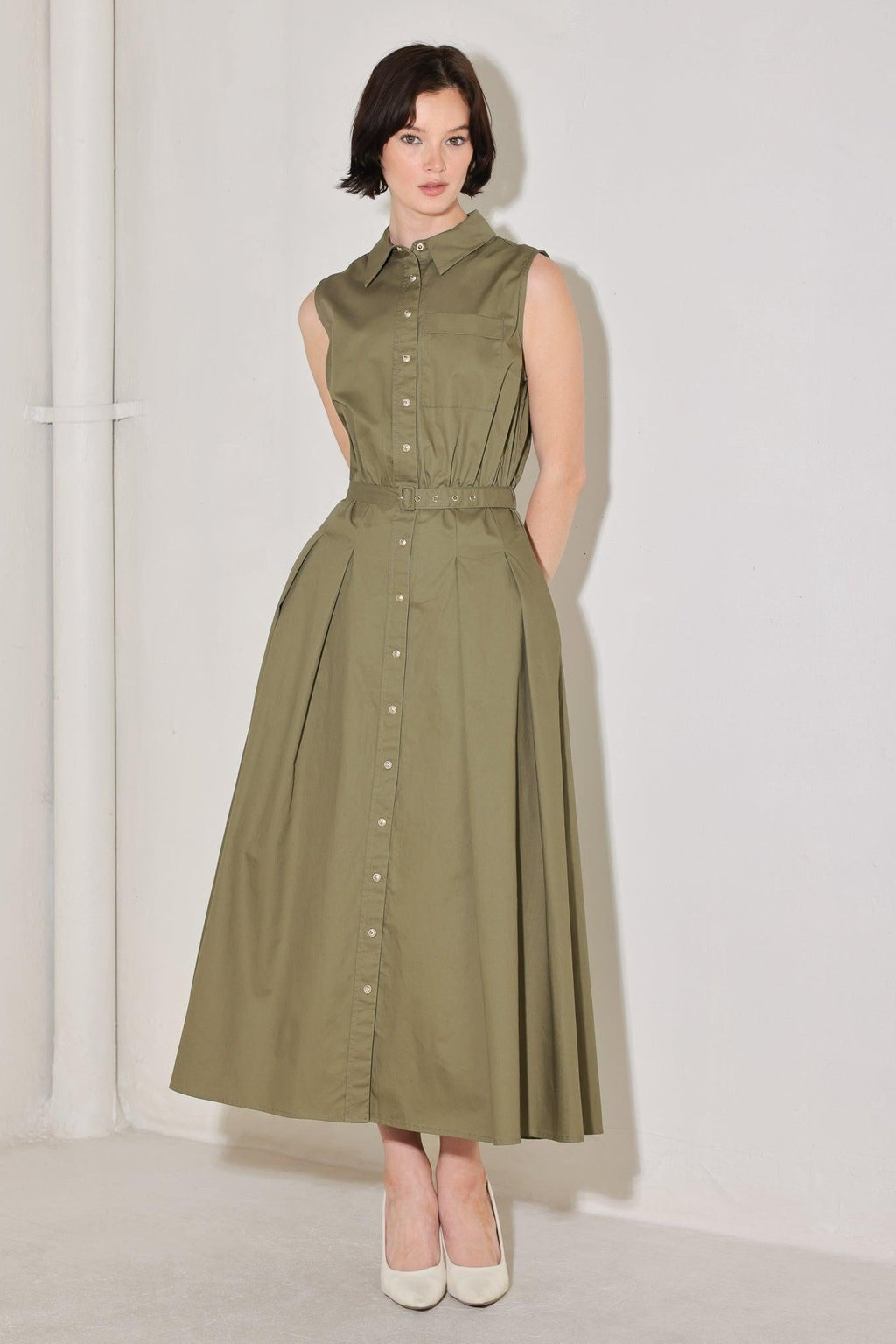 SIMPLY UNSTOPPABLE WOVEN MIDI DRESS Flying Tomato