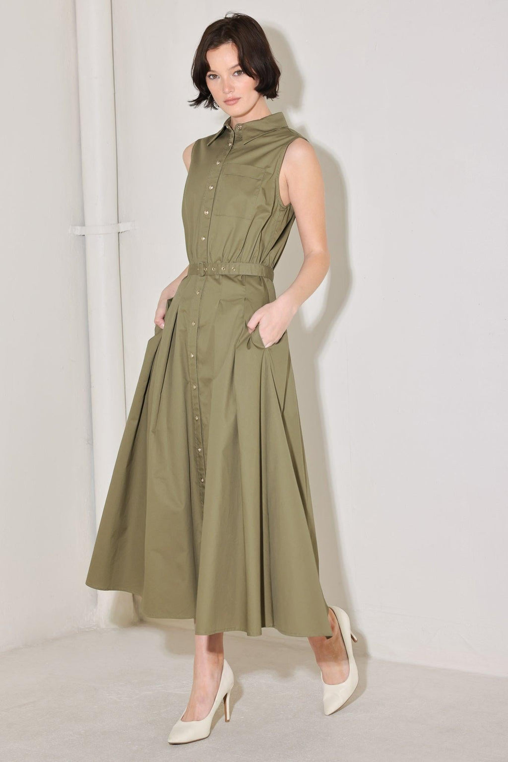 SIMPLY UNSTOPPABLE WOVEN MIDI DRESS Flying Tomato