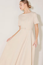 SPRING ICON WOVEN MIDI DRESS Flying Tomato