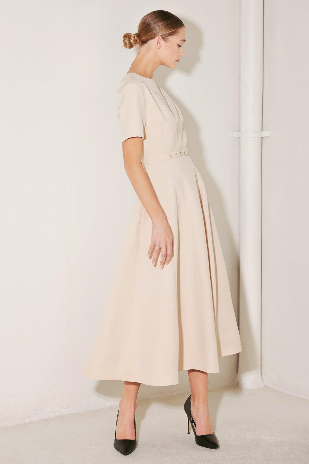 SPRING ICON WOVEN MIDI DRESS Flying Tomato