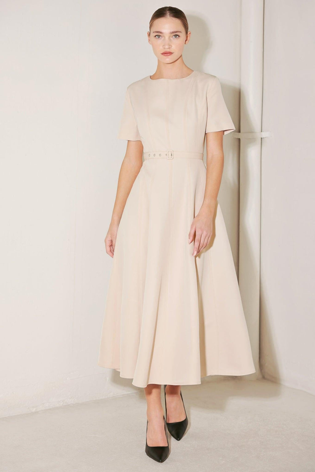SPRING ICON WOVEN MIDI DRESS Flying Tomato
