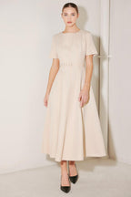 SPRING ICON WOVEN MIDI DRESS Flying Tomato