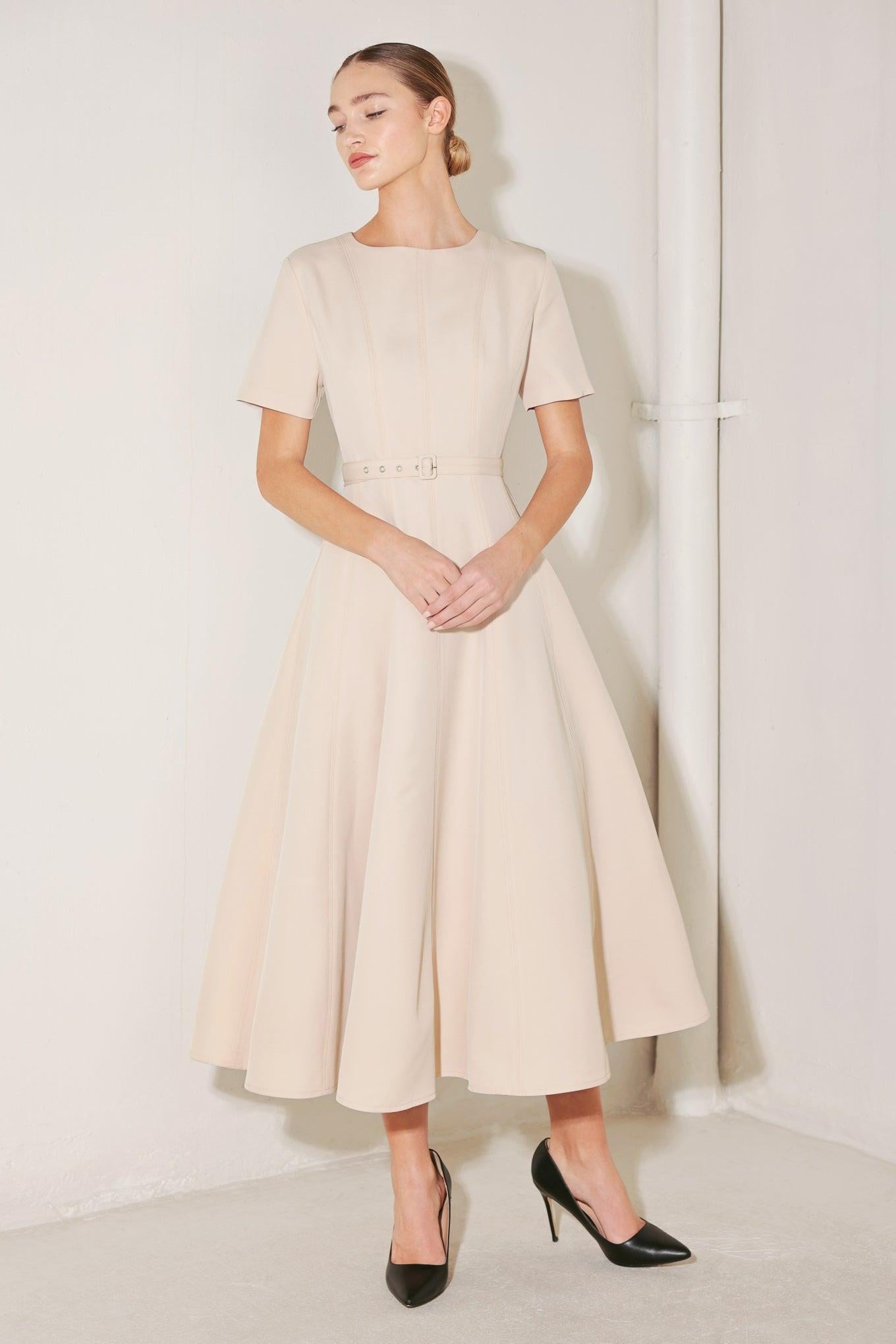 SPRING ICON WOVEN MIDI DRESS Flying Tomato