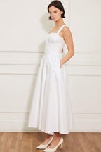 SWEETHEART SERENADE WOVEN MIDI DRESS Flying Tomato
