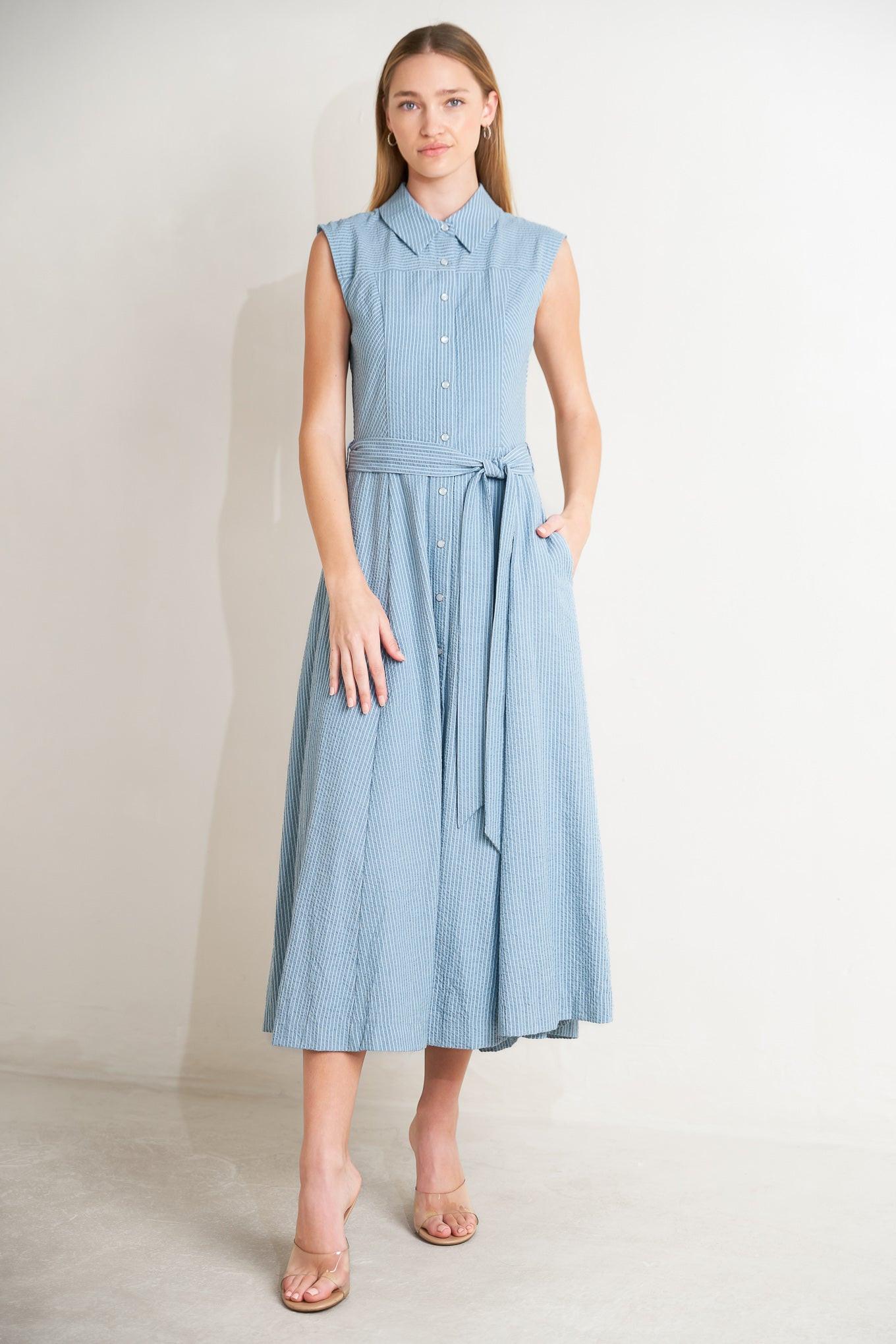 CAFE AU LAIT WOVEN MIDI DRESS Flying Tomato
