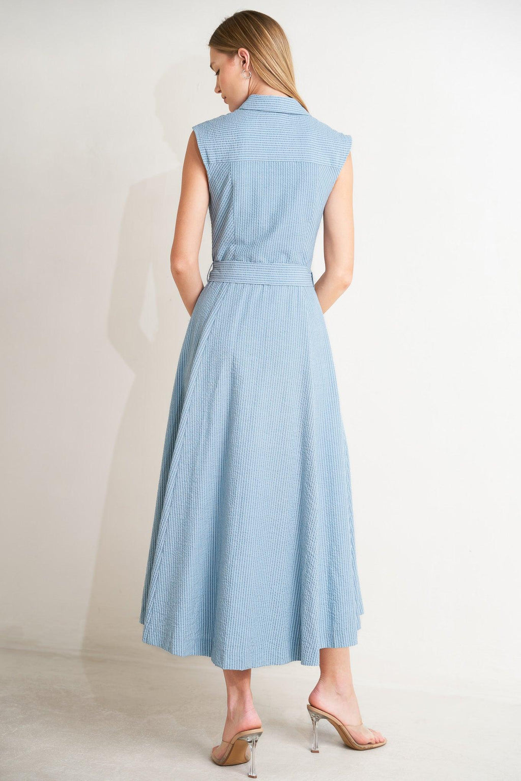 CAFE AU LAIT WOVEN MIDI DRESS Flying Tomato