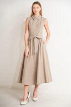 CAFE AU LAIT WOVEN MIDI DRESS Flying Tomato