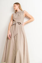 CAFE AU LAIT WOVEN MIDI DRESS Flying Tomato