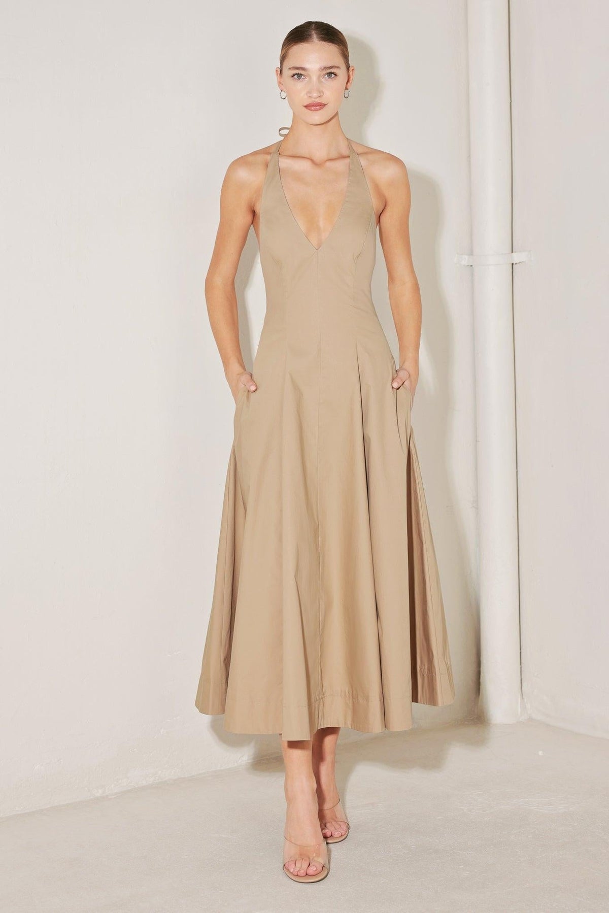 RESORT MAIN CHARACTER WOVEN MIDI DRESS Flying Tomato