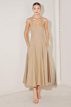 RESORT MAIN CHARACTER WOVEN MIDI DRESS Flying Tomato