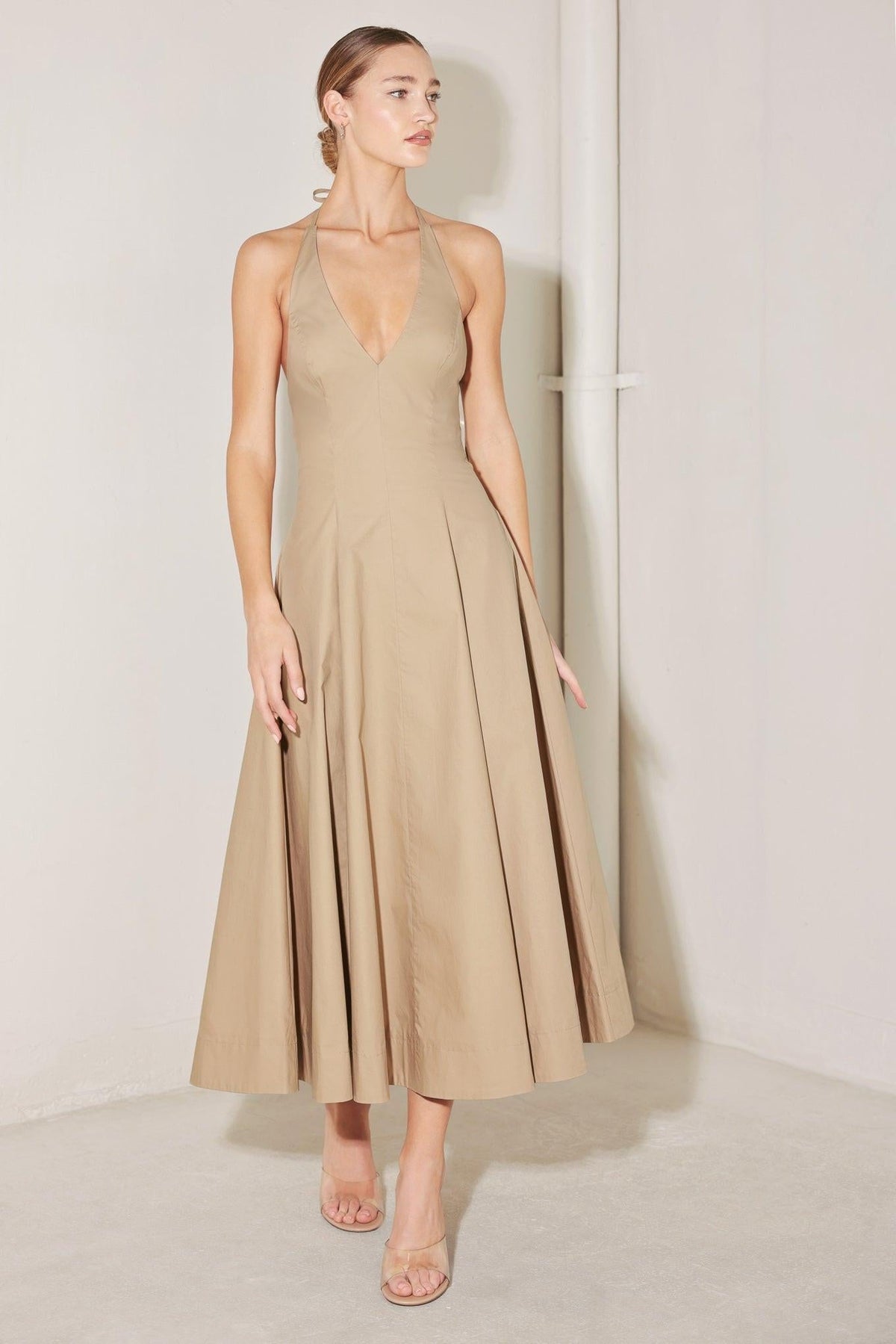 RESORT MAIN CHARACTER WOVEN MIDI DRESS Flying Tomato