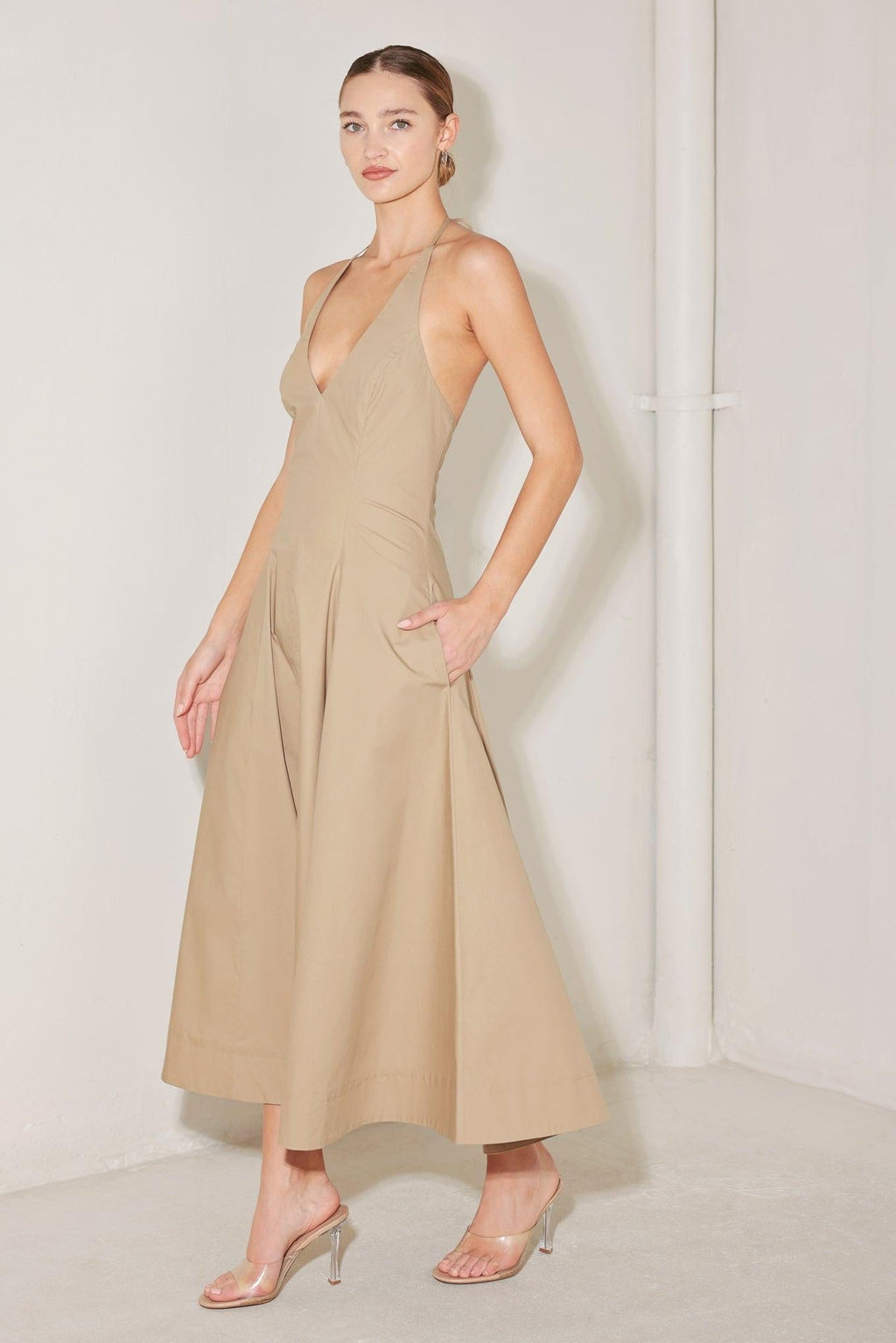 RESORT MAIN CHARACTER WOVEN MIDI DRESS Flying Tomato