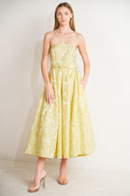 BUTTERCUP BLOOM WOVEN MIDI DRESS Flying Tomato