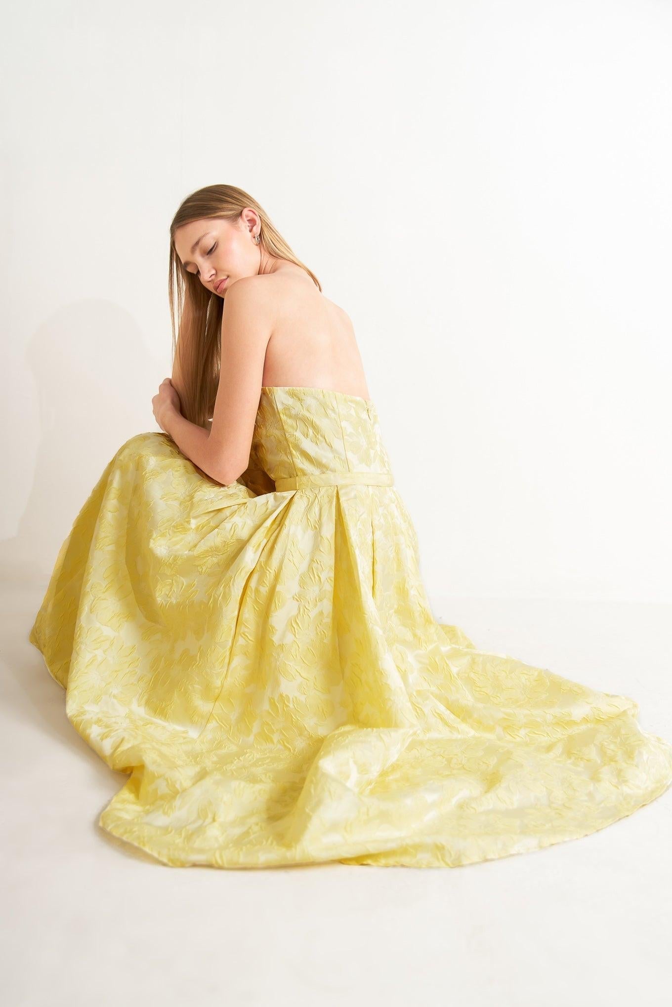 BUTTERCUP BLOOM WOVEN MIDI DRESS Flying Tomato
