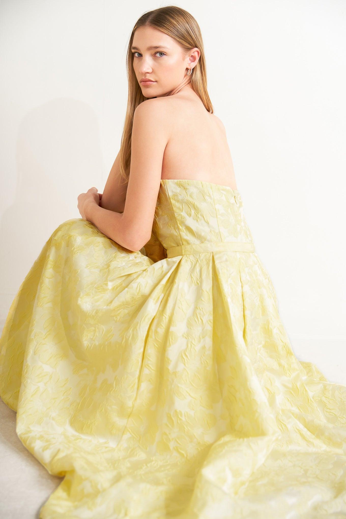 BUTTERCUP BLOOM WOVEN MIDI DRESS Flying Tomato
