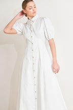 SWEET SOPHISTICATION WOVEN MIDI DRESS Flying Tomato