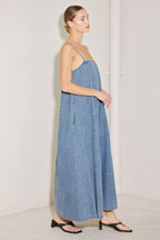 INDIGO WEEKEND THEORY DENIM MIDI DRESS Flying Tomato