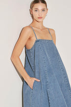 INDIGO WEEKEND THEORY DENIM MIDI DRESS Flying Tomato