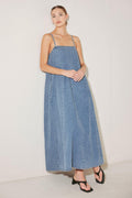 INDIGO WEEKEND THEORY DENIM MIDI DRESS Flying Tomato