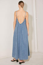 INDIGO WEEKEND THEORY DENIM MIDI DRESS Flying Tomato