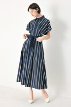 [PREORDER] PINSTRIPE STORY WOVEN MIDI DRESS Flying Tomato